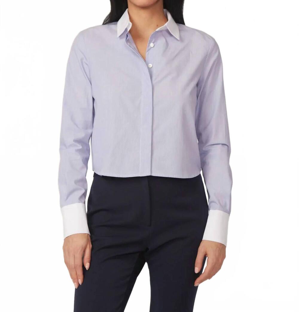 NEW GILNER FARRAR madilyn blouse in blue